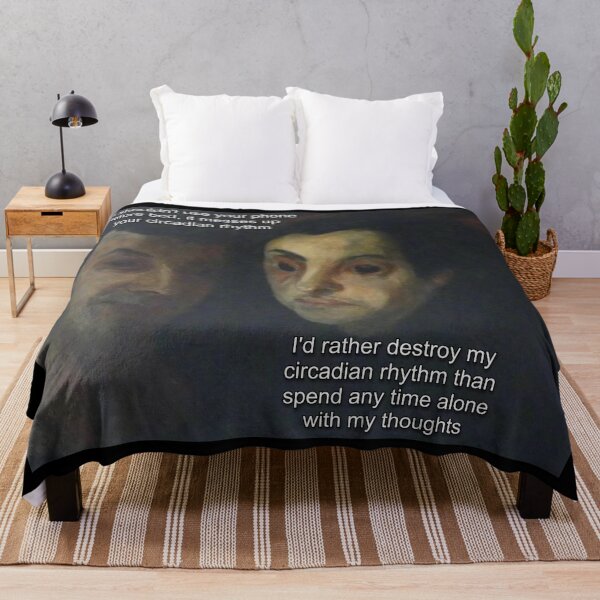 Item preview, You Shouldn't use phone before bed, it messes up your circadian rhythm - Thanksgiving, Christmas And Birthday Party Gift Ideas for Classic Memes Lovers and Fans designed and sold by Memeing Everything.