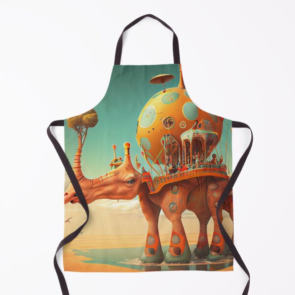 Item preview, Surreal magic metaphysic elephant with hot air balloon designed and sold by ladarkepoque.