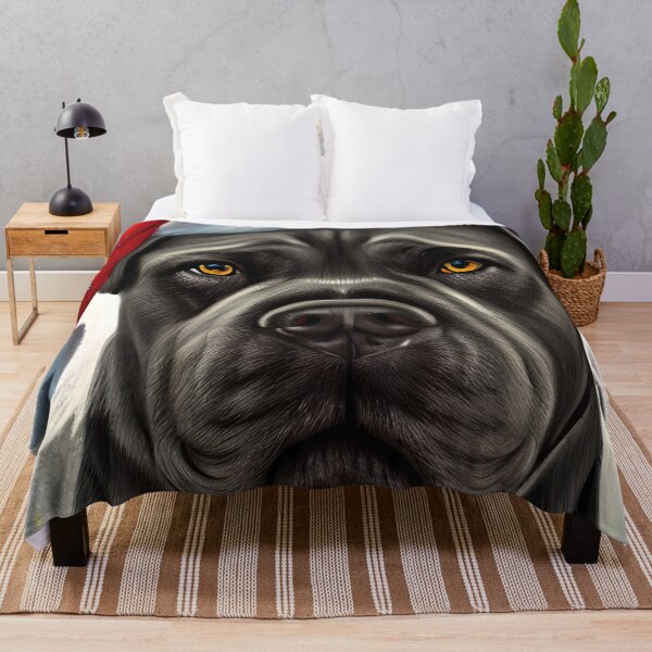 Item preview, Christmas Cane Corso Wearing A Santa Hat designed and sold by ZenEverAI.