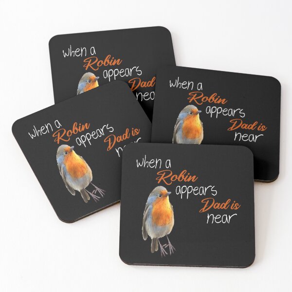 Item preview, When a Robin appears Dad is near - Robin Redbreast - Red Robin - Dad condolence - Dad sympathy - Dad memorial  designed and sold by Ikgha.