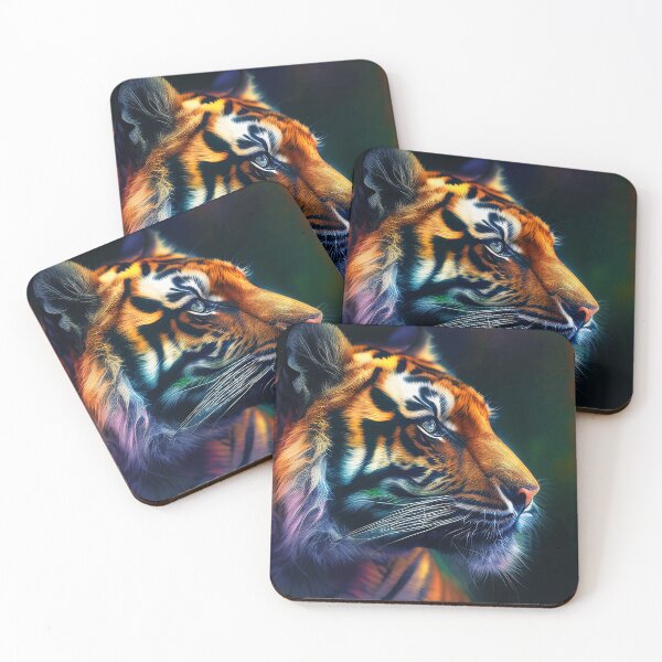 Item preview, Colourful Tiger - Contemporary Digital Art designed and sold by marcogolfo.
