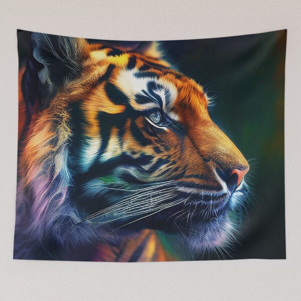 Item preview, Colourful Tiger - Contemporary Digital Art designed and sold by marcogolfo.