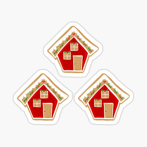 Gingerbread House Pattern Sticker