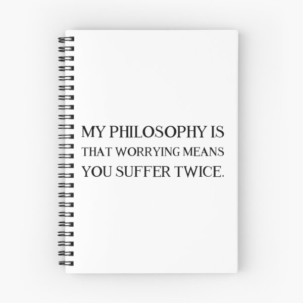 Item preview, My philosophy is that worrying means you suffer twice.   designed and sold by EssenzaJewelry.