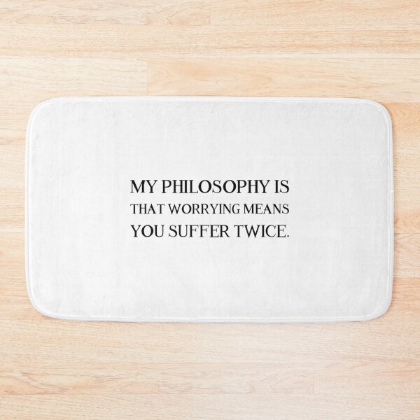 Item preview, My philosophy is that worrying means you suffer twice.   designed and sold by EssenzaJewelry.