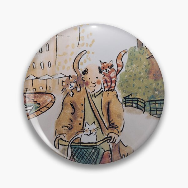 Item preview, Man riding on a bicycle with his cats designed and sold by Lemady.