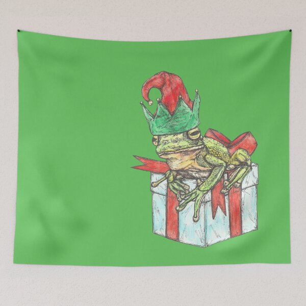 Item preview, Christmas Elf Frog designed and sold by SerenSketches.