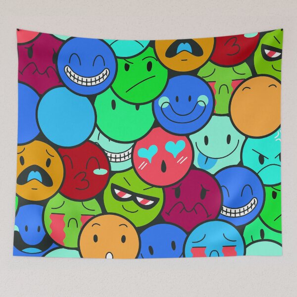 Item preview, Cute Emoji Faces | Happy Face | Angy Face - C2 designed and sold by Art-by-Geoff.