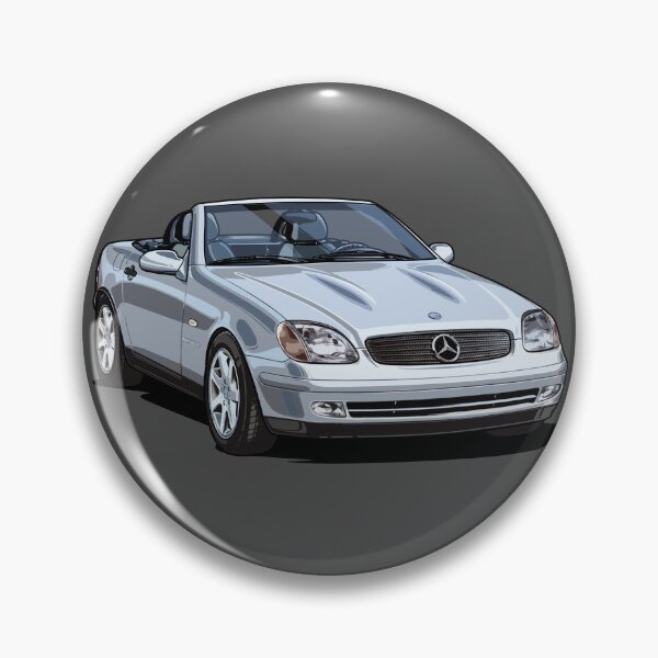 Item preview, Artwork German roadster Illustration Artwork SLK Mercedes R170 Silver youngtimer future classic  designed and sold by SketchNinja.