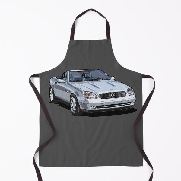 Item preview, Artwork German roadster Illustration Artwork SLK Mercedes R170 Silver youngtimer future classic designed and sold by SketchNinja.