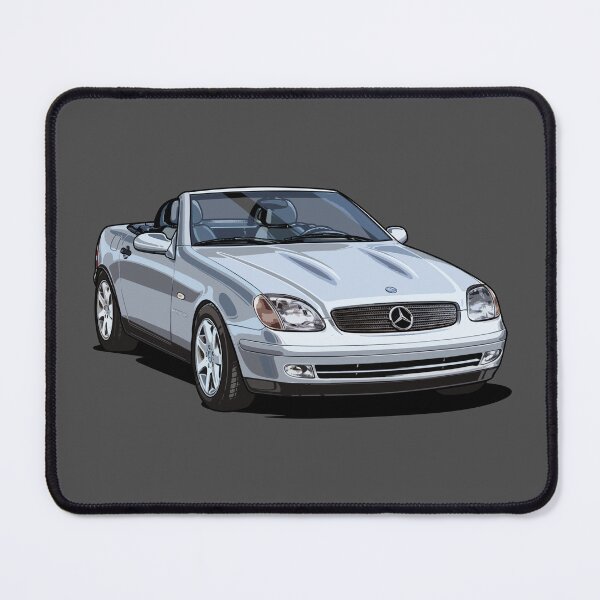 Item preview, Artwork German roadster Illustration Artwork SLK Mercedes R170 Silver youngtimer future classic  designed and sold by SketchNinja.