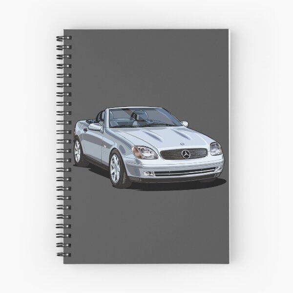Item preview, Artwork German roadster Illustration Artwork SLK Mercedes R170 Silver youngtimer future classic  designed and sold by SketchNinja.