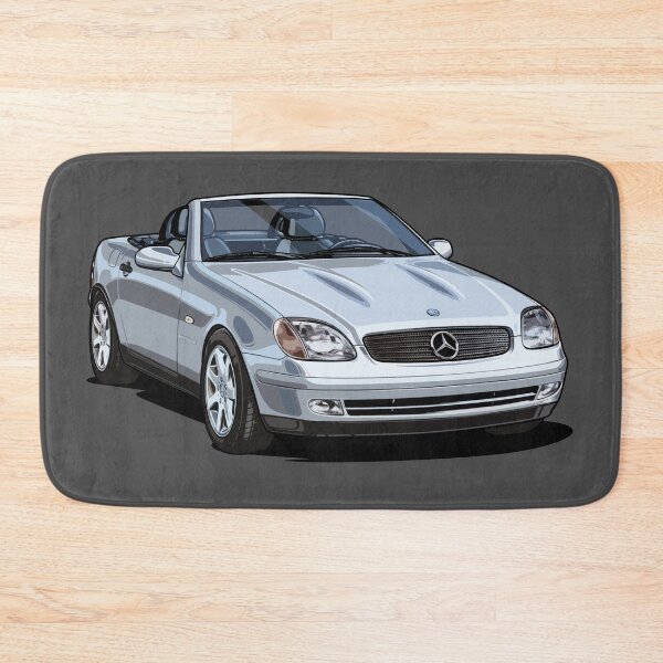 Item preview, Artwork German roadster Illustration Artwork SLK Mercedes R170 Silver youngtimer future classic  designed and sold by SketchNinja.