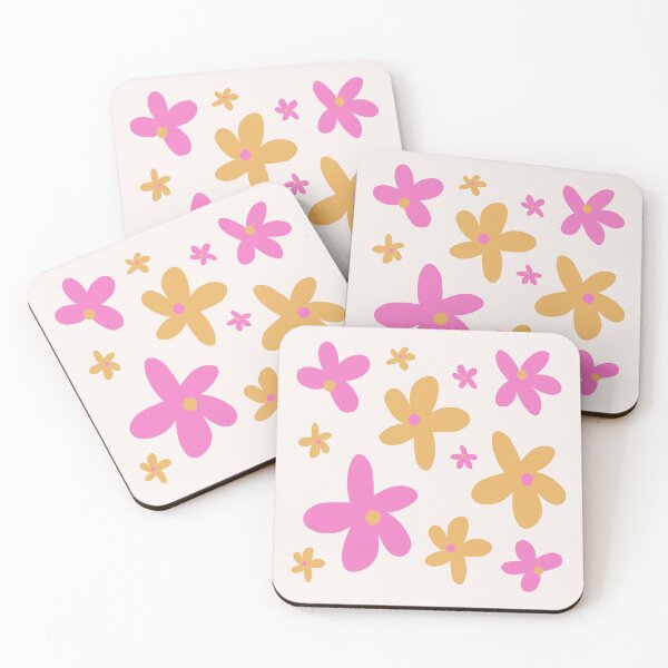 Item preview, Bright Pink and Yellow Flower Pattern designed and sold by ahzarts.