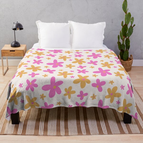 Item preview, Bright Pink and Yellow Flower Pattern designed and sold by ahzarts.