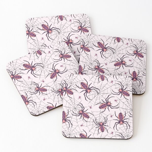 Item preview, Pink Spider on Spider Web, Spooky Cobwebs  designed and sold by CreativeDraws42.