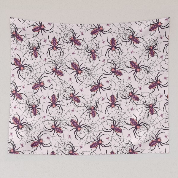 Item preview, Pink Spider on Spider Web, Spooky Cobwebs  designed and sold by CreativeDraws42.