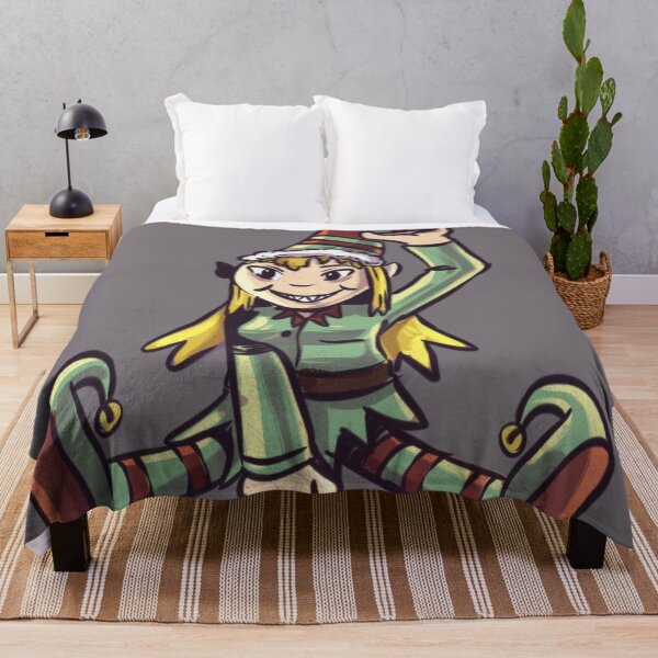 Item preview, Evil Christmas Elf throwing a present designed and sold by YazminCityArts.