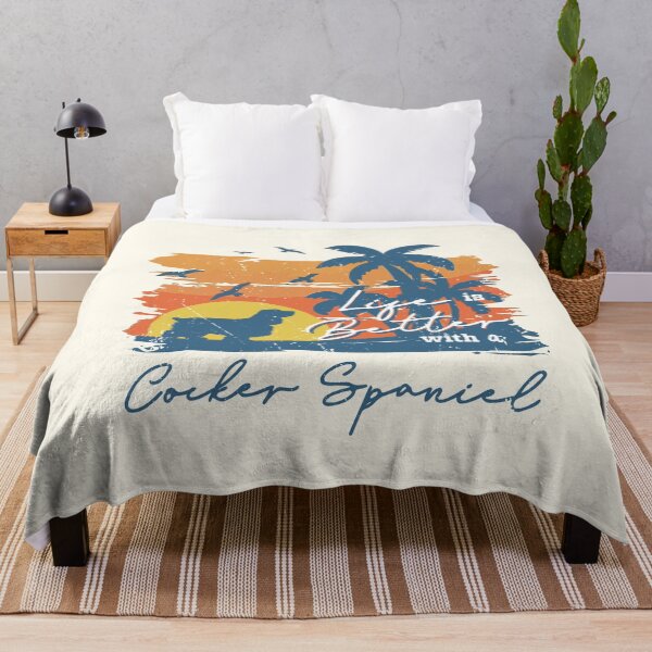 Item preview, Life is Better With Cocker Spaniel Beach Sunset Retro Vintage designed and sold by rafaeltto.