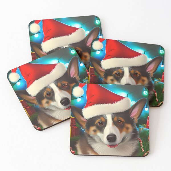 Item preview, Christmas Cardigan Welsh Corgi Wearing A Santa Hat designed and sold by ZenEverAI.