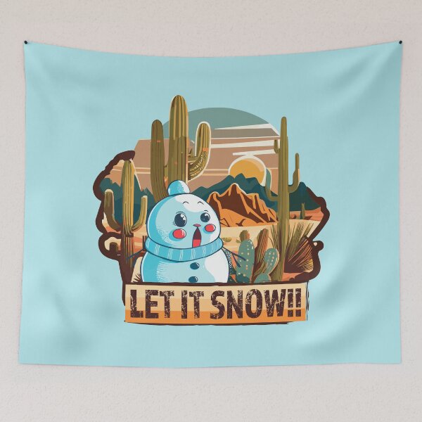 Item preview, Let it snow - snowman in the desert designed and sold by sabantha.