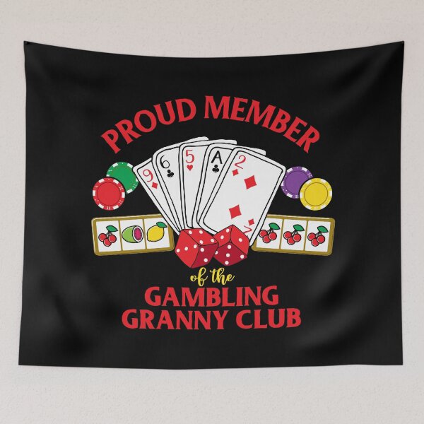 Item preview, Funny Gambling Casino Granny Club designed and sold by HotHibiscus.