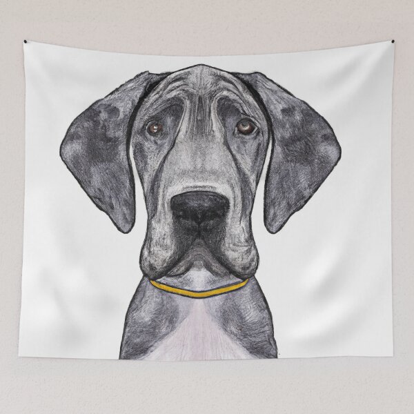 Item preview, Cute Great Dane Drawing designed and sold by WeHeartAnimals.