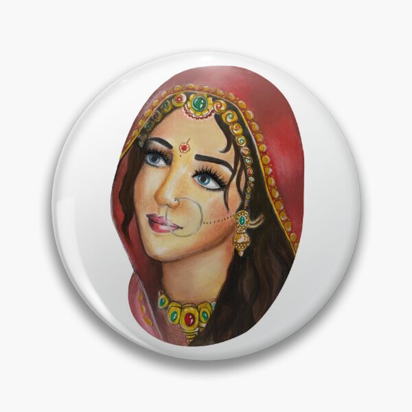 Item preview, Painting of a beautiful Indian woman designed and sold by Sticker-Palace-.