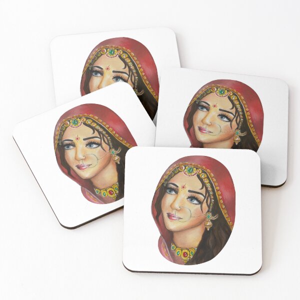 Item preview, Painting of a beautiful Indian woman designed and sold by Sticker-Palace-.