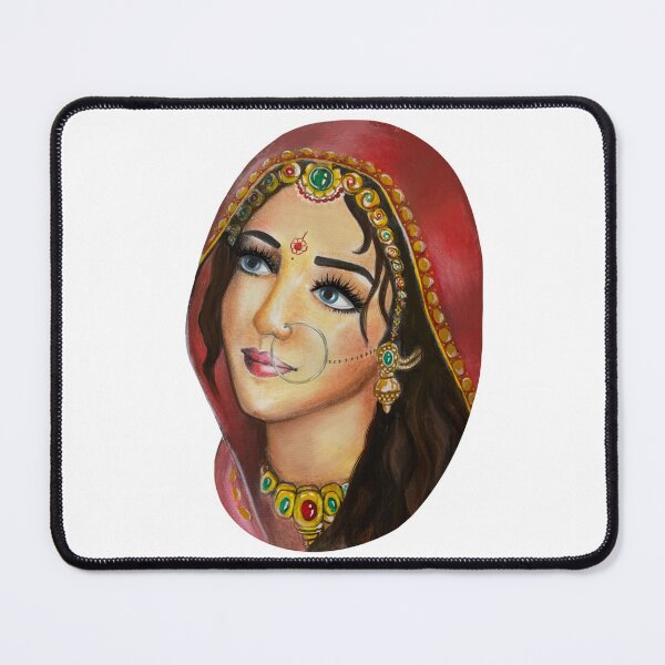 Item preview, Painting of a beautiful Indian woman designed and sold by Sticker-Palace-.
