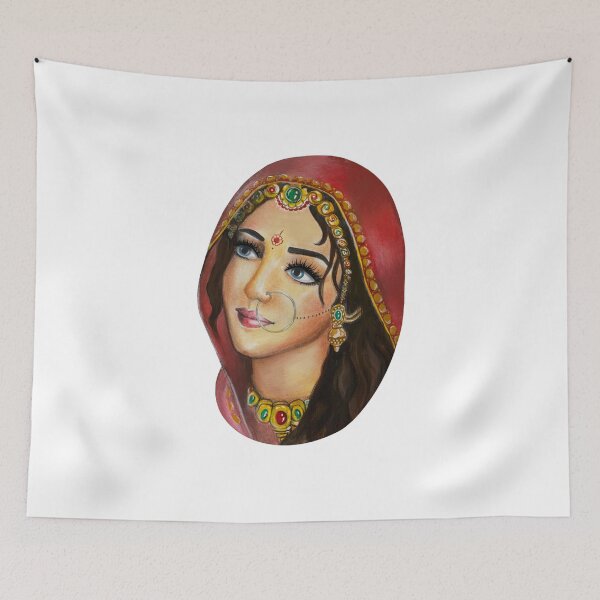 Item preview, Painting of a beautiful Indian woman designed and sold by Sticker-Palace-.