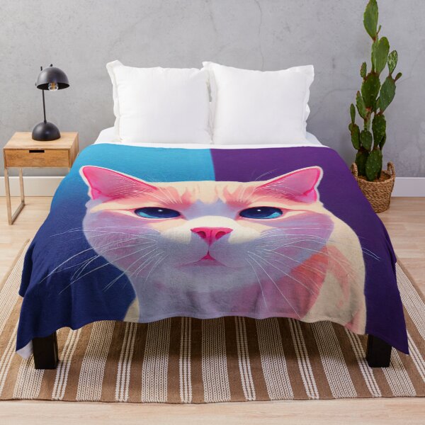 Item preview, Shorthair Colorpoint cat on bi-color background designed and sold by AppleElf.