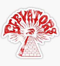 13th Floor Elevators distressed (red) Sticker