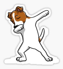 Lustiger tupfender Jack Russell Terrier Dog Sticker