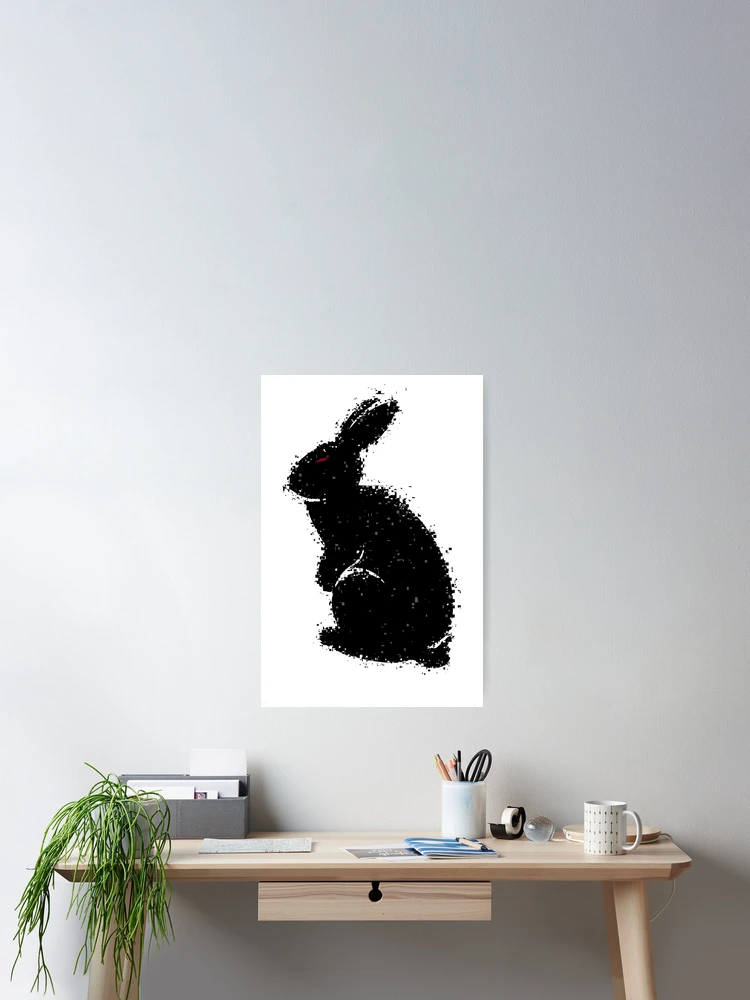 Thumbnail 2 of 3, Poster, Angry Rabbit designed and sold by DrawCreator.