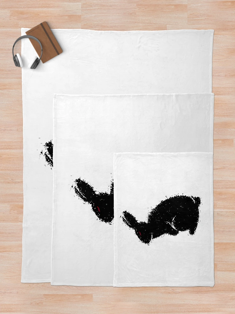 Thumbnail 5 of 6, Throw Blanket, Angry Rabbit designed and sold by DrawCreator.