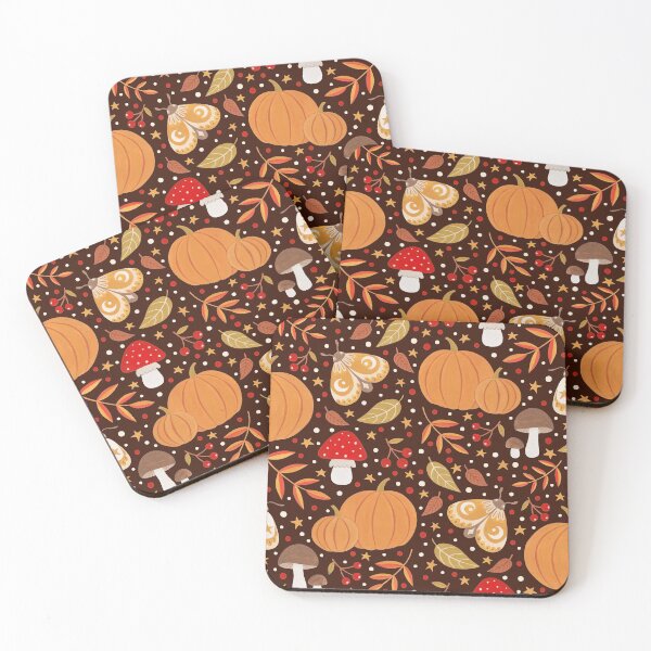 Autumn elements Coasters (Set of 4)