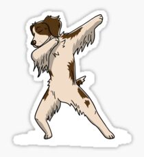 Funny Dabbing Brittany Spaniel Dog Sticker