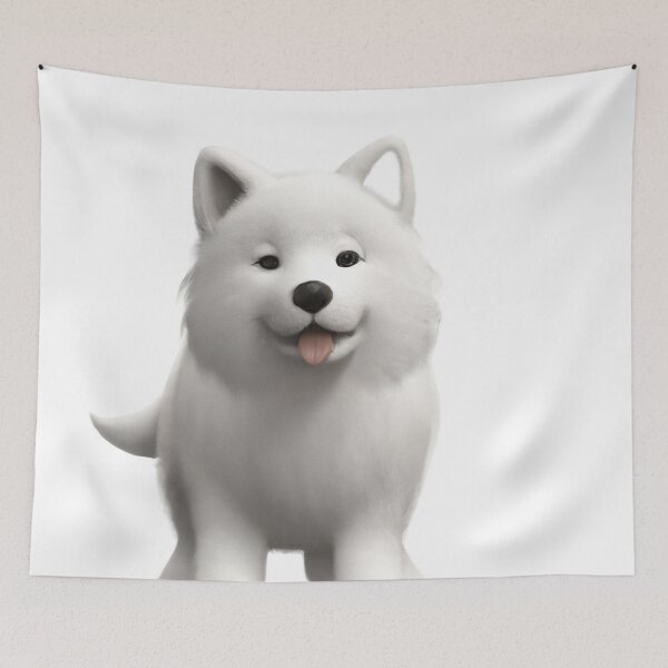 Item preview, Cute Samoyed Drawing designed and sold by WeHeartAnimals.