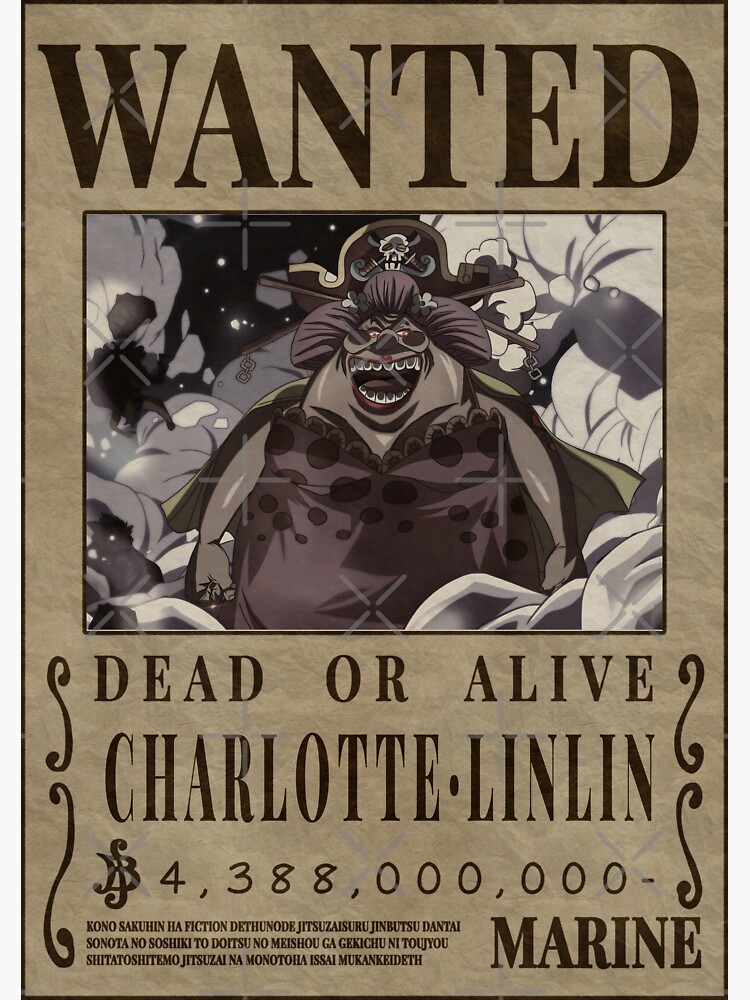 ONE PIECE - POSTER WANTED CHARLOTTE LINLIN 52 x 35 CM — Nerd Yourself