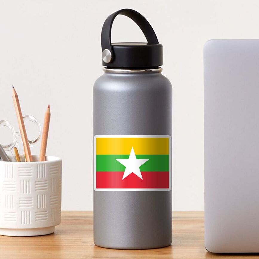 "Myanmar Flag" Sticker by zhirobas | Redbubble