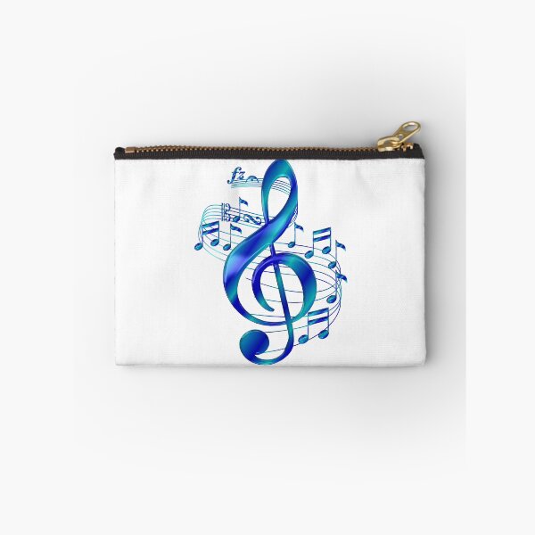 Item preview, Blue Treble Clef With Music Notes designed and sold by CoolDoodles.