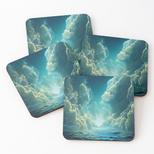 Item preview, Fantasy sea and dark ocean misty clouds designed and sold by aventi24.