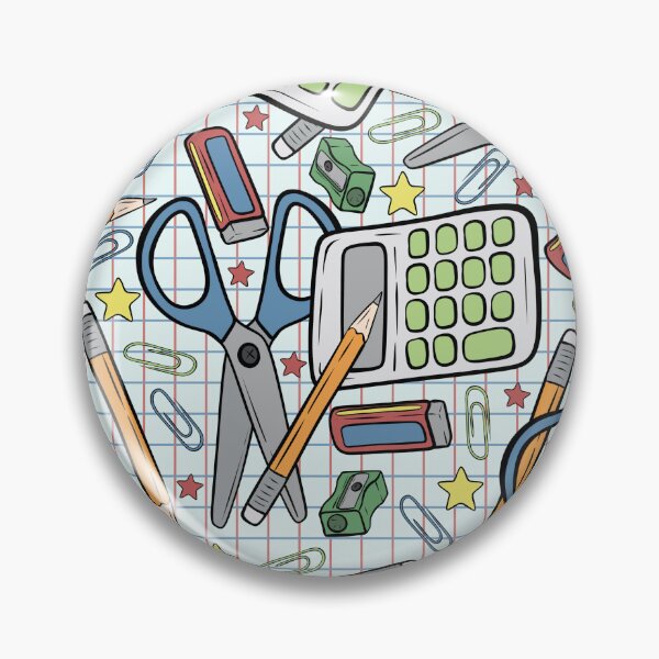 Item preview, Stationary Back to School Pattern Design on Grid designed and sold by CreativeDraws42.