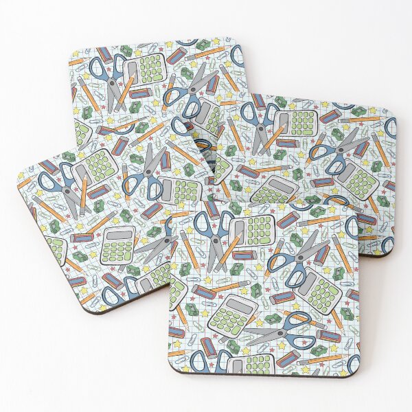 Item preview, Stationary Back to School Pattern Design on Grid designed and sold by CreativeDraws42.