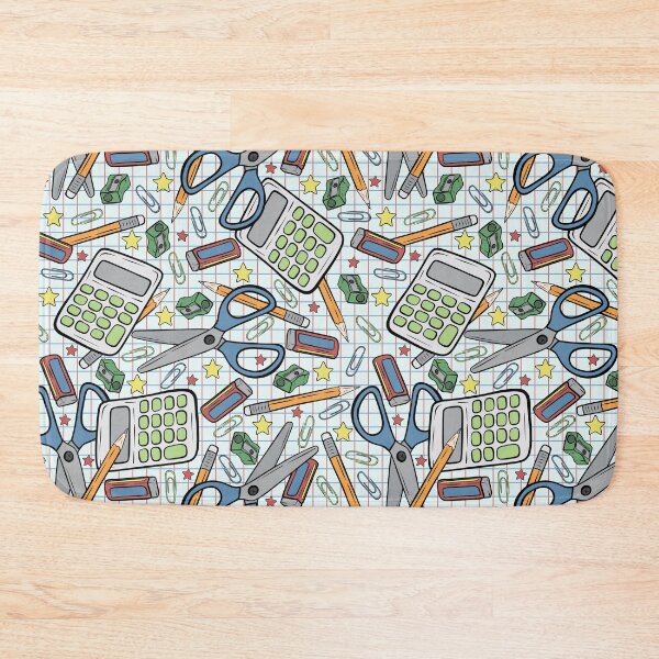 Item preview, Stationary Back to School Pattern Design on Grid designed and sold by CreativeDraws42.
