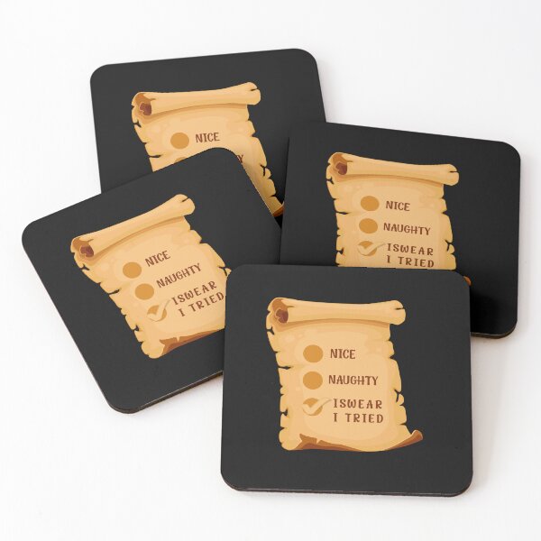 Item preview, Nice Naughty I Swear I Tried Christmas Funny Checklist designed and sold by FROUZA Design.
