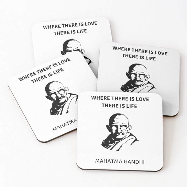 Item preview, Gandhi Portrait - Where there is love there is life designed and sold by Inspirationmotivation.