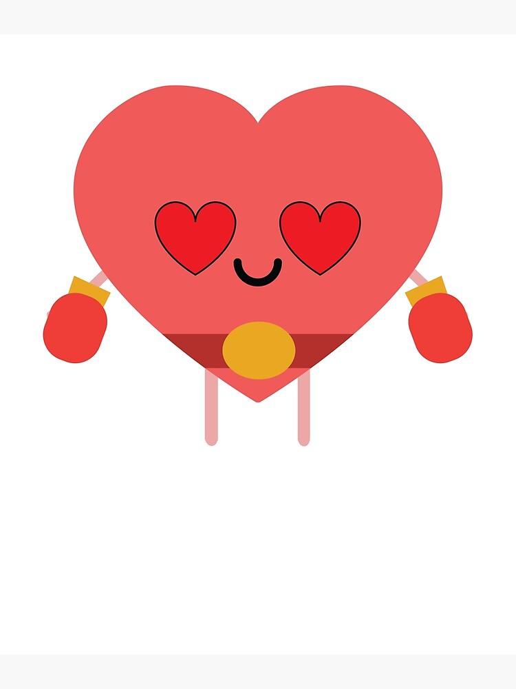"Boxing Heart Emoji " Photographic Print for Sale by HippoEmo Redbubble