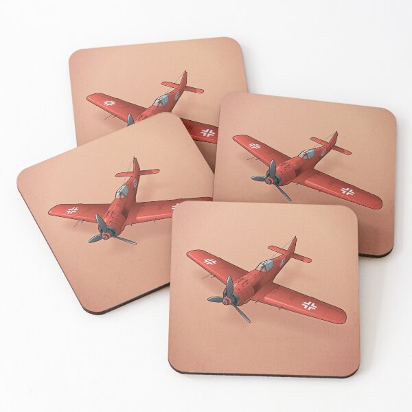 Item preview, Focke Wulf FW-190 in red designed and sold by sunsetgraphics.
